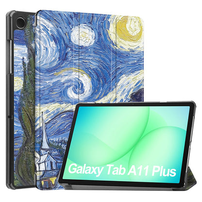 Futrola za Samsung Galaxy Tab A11+ / Tab A9+, Techsuit, FoldPro Starry Night, Višebojna