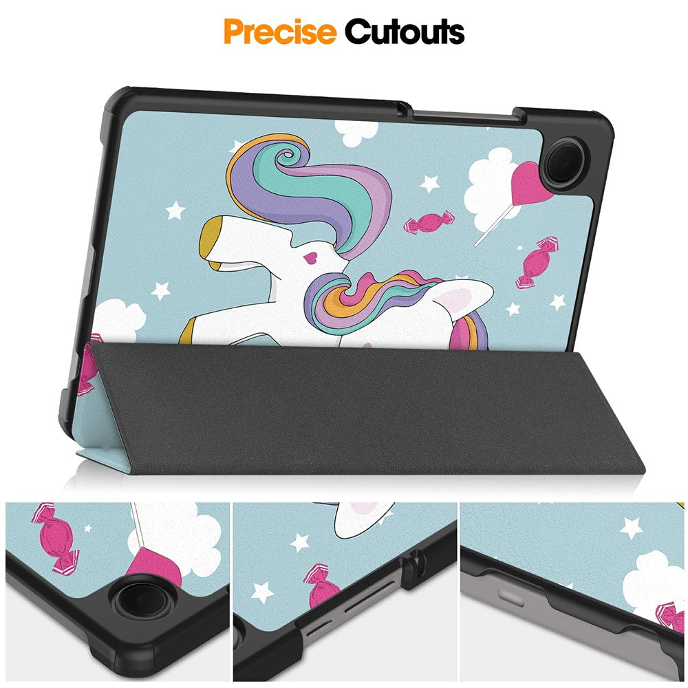 Futrola za Samsung Galaxy Tab A11 / Tab A9, Techsuit, FoldPro Unicorn New Model, Višebojna