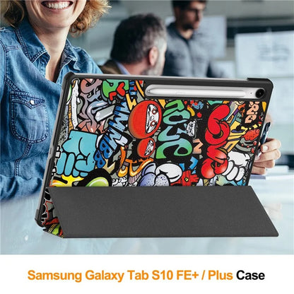 Futrola za Samsung Galaxy Tab S10 FE+, Techsuit, FoldPro Urban Vibe, Višebojna