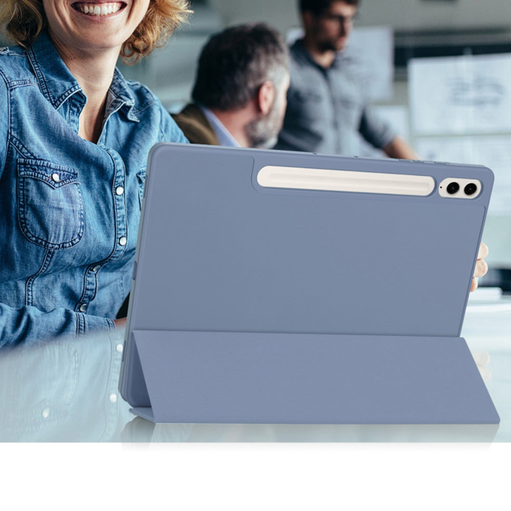 Futrola za Samsung Galaxy Tab S10+ / Tab S9 FE+ / Tab S9+, Techsuit, Flex Trifold, Siva