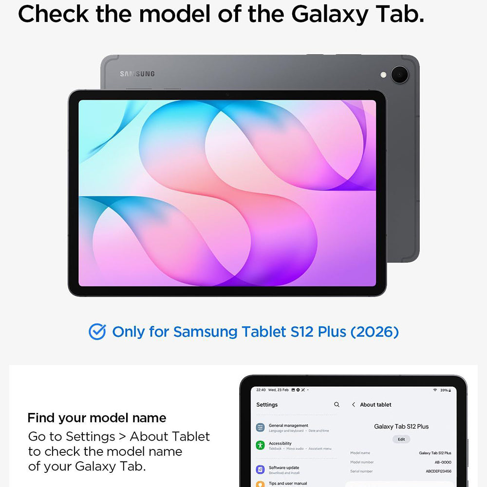 Futrola za Samsung Galaxy Tab S12 Plus, Spigen, Liquid Air Folio, crna ACS11828