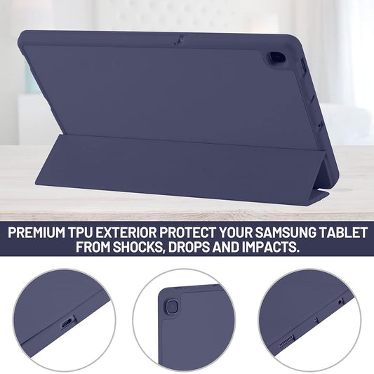 Futrola za Samsung Galaxy Tab S6 Lite (2024) / Tab S6 Lite (2022) / Tab S6 Lite (2020), Techsuit, Flex Trifold, Tamnoplava