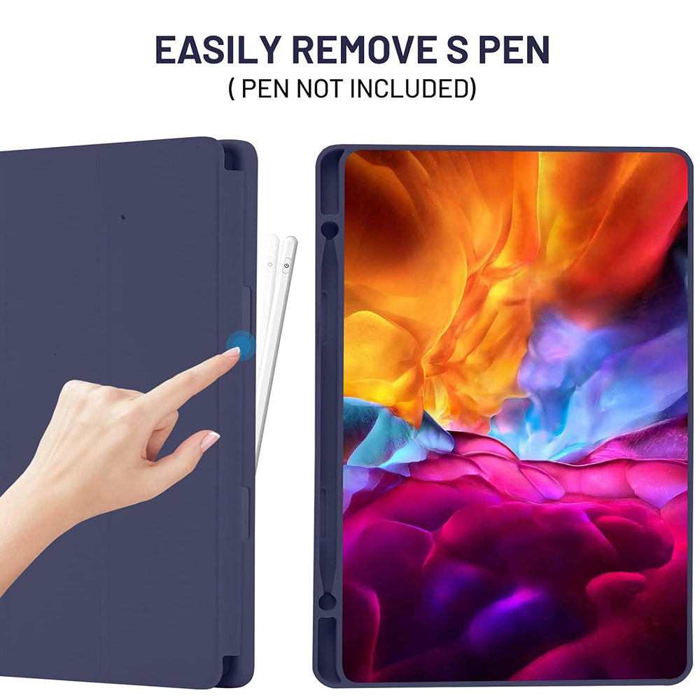Futrola za Samsung Galaxy Tab S6 Lite (2024) / Tab S6 Lite (2022) / Tab S6 Lite (2020), Techsuit, Flex Trifold, Tamnoplava