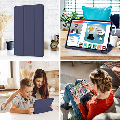 Futrola za Samsung Galaxy Tab S6 Lite (2024) / Tab S6 Lite (2022) / Tab S6 Lite (2020), Techsuit, Flex Trifold, Tamnoplava