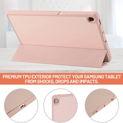 Futrola za Samsung Galaxy Tab S6 Lite (2024) / Tab S6 Lite (2022) / Tab S6 Lite (2020), Techsuit, Flex Trifold, Roza