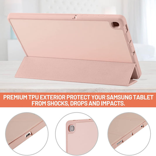 Futrola za Samsung Galaxy Tab S6 Lite (2024) / Tab S6 Lite (2022) / Tab S6 Lite (2020), Techsuit, Flex Trifold, Roza