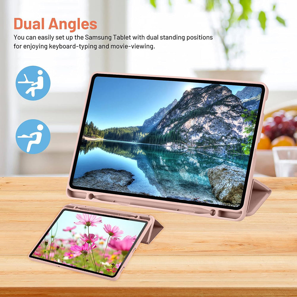 Futrola za Samsung Galaxy Tab S6 Lite (2024) / Tab S6 Lite (2022) / Tab S6 Lite (2020), Techsuit, Flex Trifold, Roza