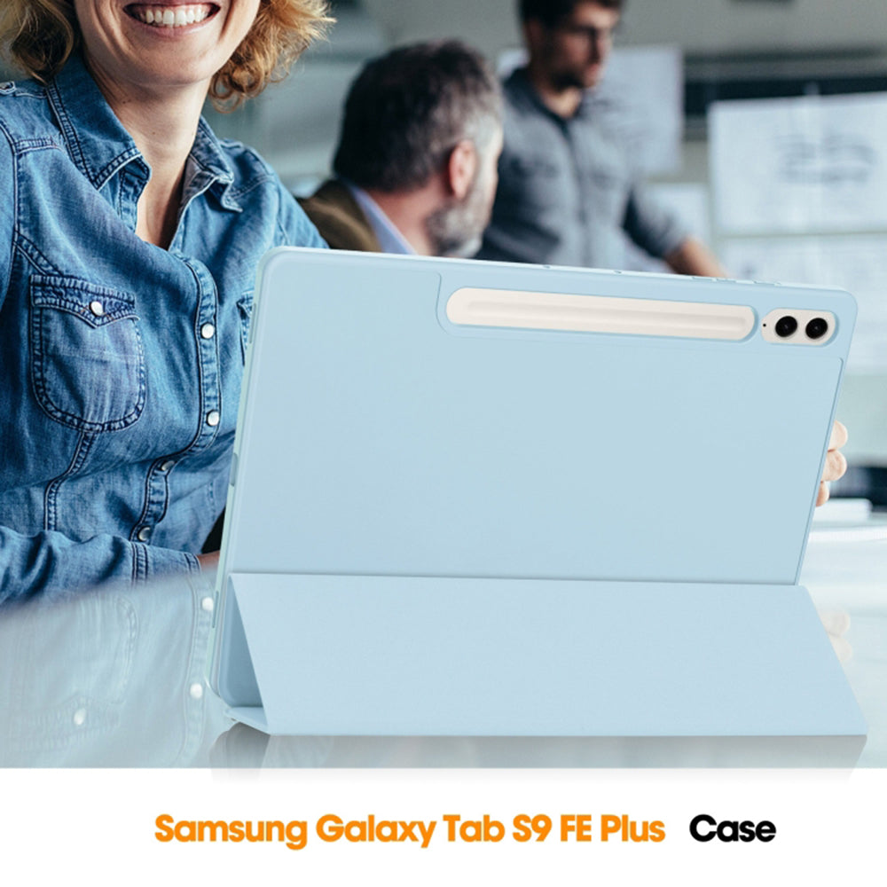 Futrola za Samsung Galaxy Tab S9 FE+, Techsuit, Flex Trifold, Plava