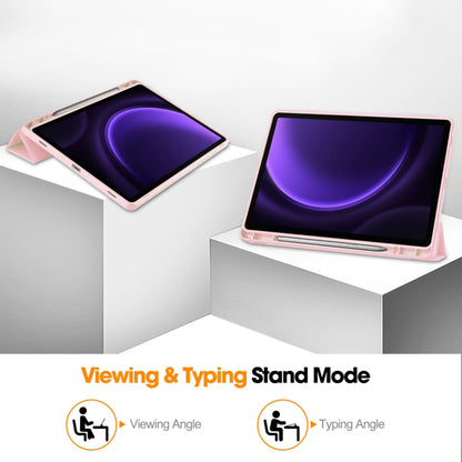 Futrola za Samsung Galaxy Tab S9 FE / Tab S9 / Tab S10 FE, Techsuit, Flex Trifold, Roza