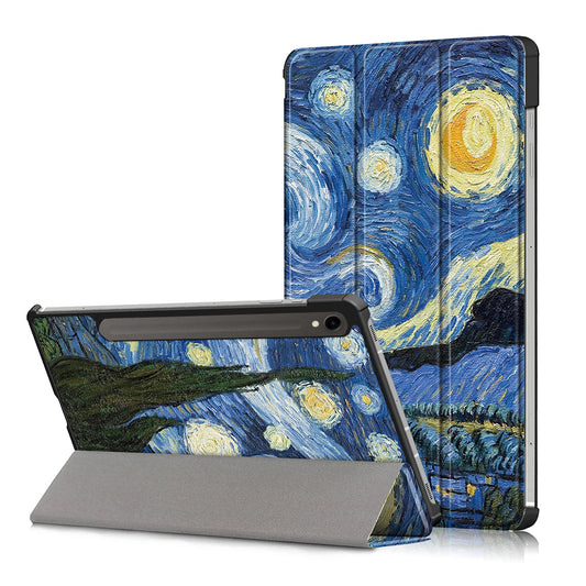 Futrola za Samsung Galaxy Tab S9 FE / Tab S9 / Tab S10 FE, Techsuit, FoldPro Starry Night, Višebojna
