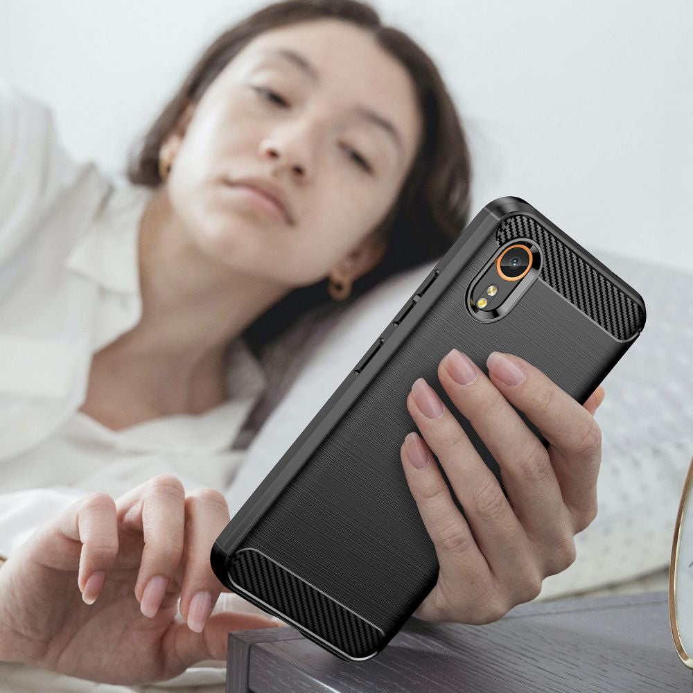 Maska za Samsung Galaxy Xcover7 G556, Techsuit, Karbon, Crna