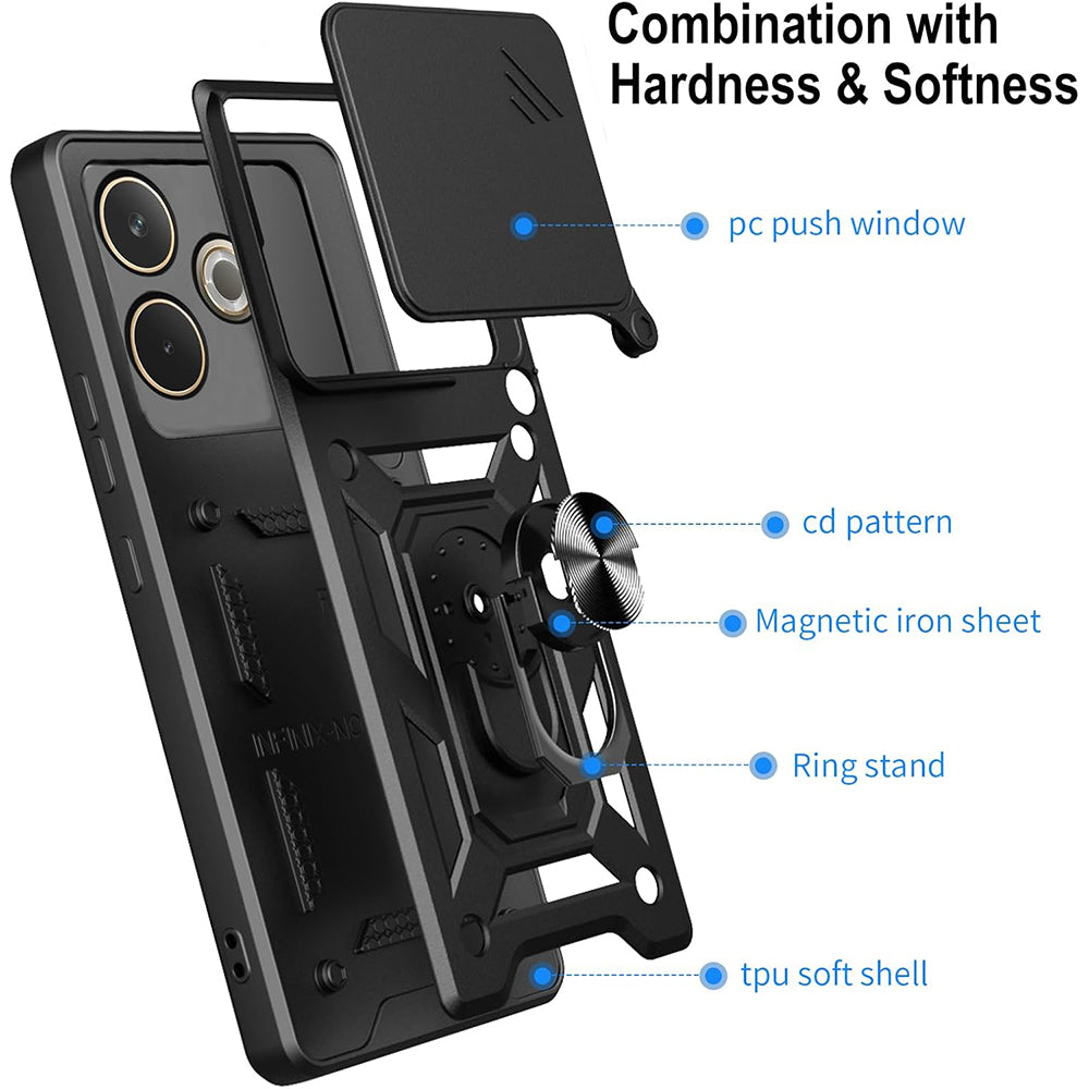 Maska za Samsung Galaxy XCover7 Pro, Techsuit, CamShield, Crna