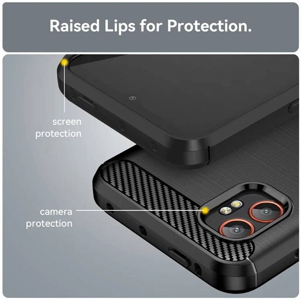 Maska za Samsung Galaxy XCover7 Pro, Techsuit, Karbon, Crna