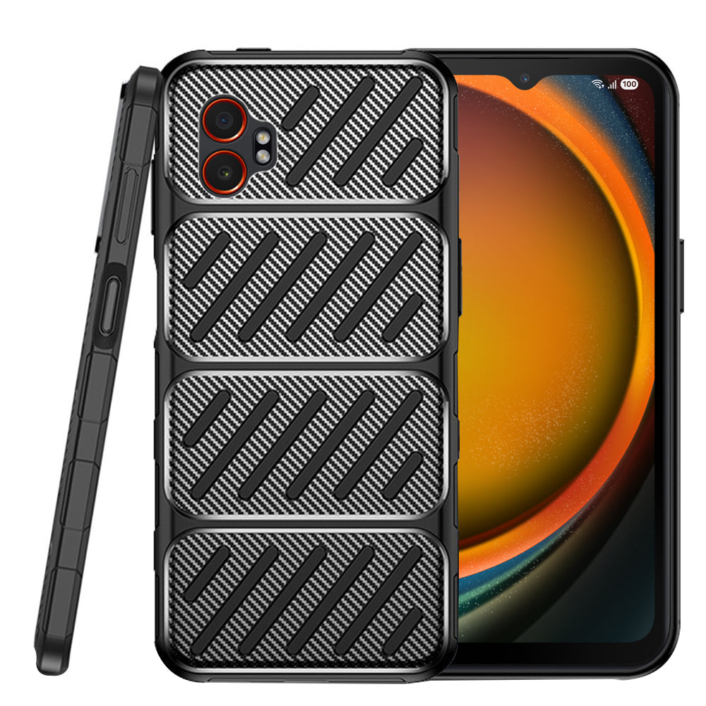 Maska za Samsung Galaxy XCover7 Pro, Techsuit, CarbonFiber, Crna