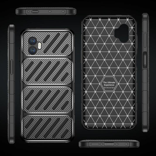 Maska za Samsung Galaxy XCover7 Pro, Techsuit, CarbonFiber, Crna
