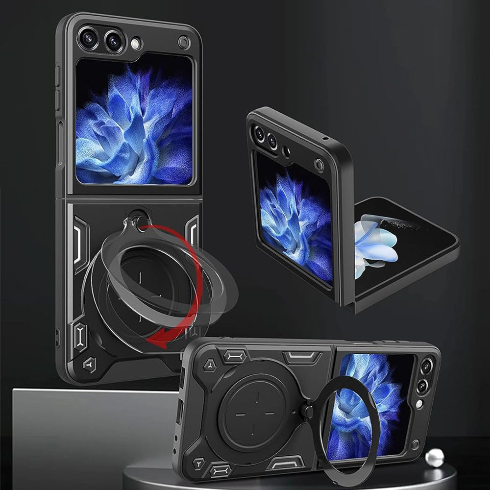 Maska za Samsung Galaxy Z Flip5 F731, Techsuit, CamGuard Pro, Crna
