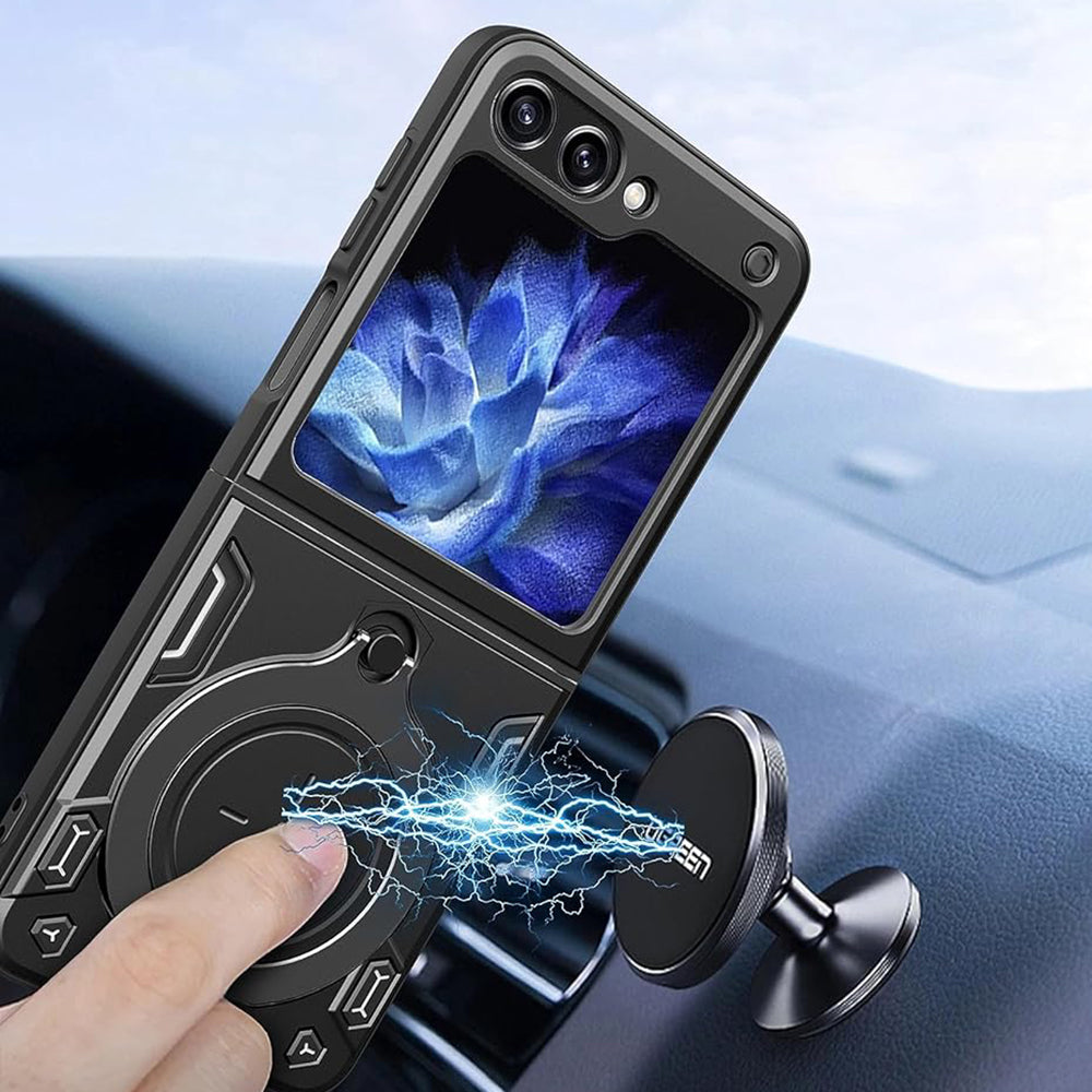 Maska za Samsung Galaxy Z Flip5 F731, Techsuit, CamGuard Pro, Crna