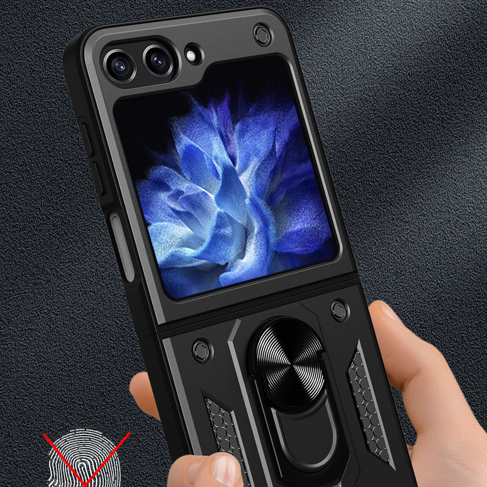 Maska za Samsung Galaxy Z Flip5 F731, Techsuit, CamShield, Crna
