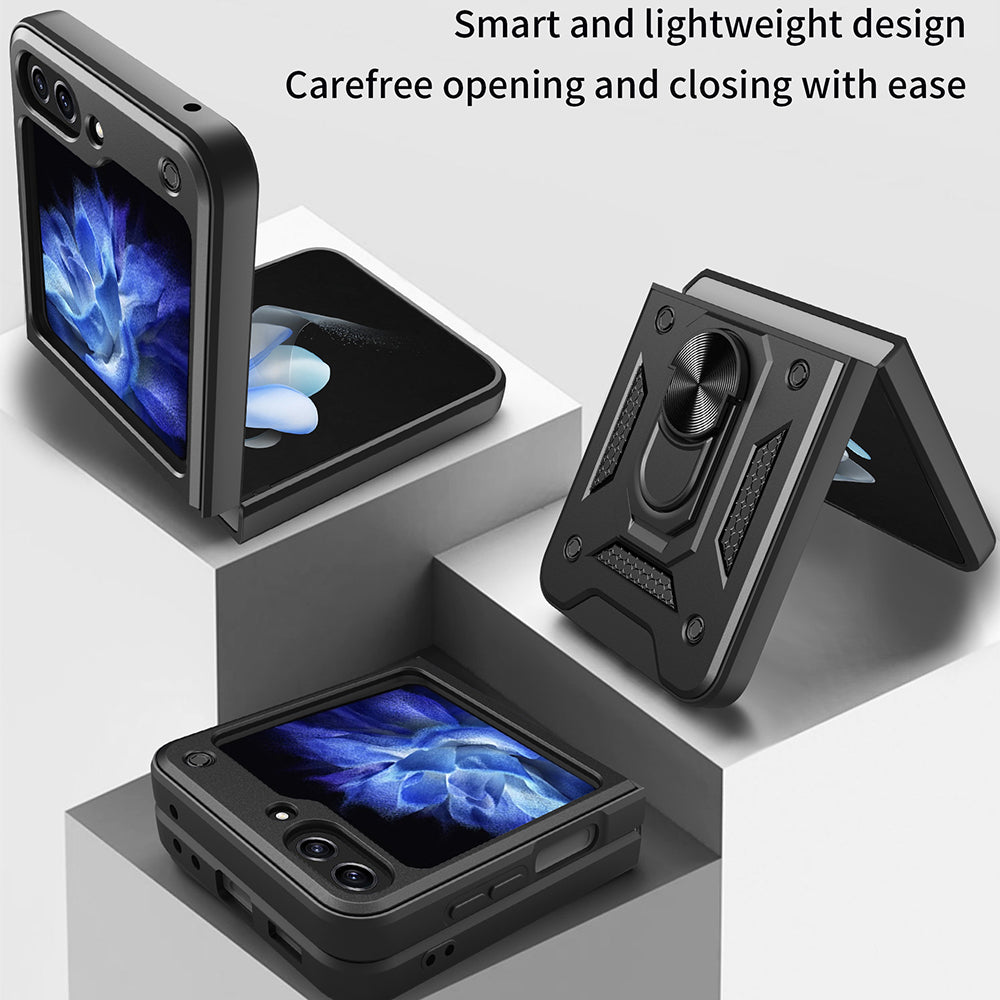 Maska za Samsung Galaxy Z Flip5 F731, Techsuit, CamShield, Crna