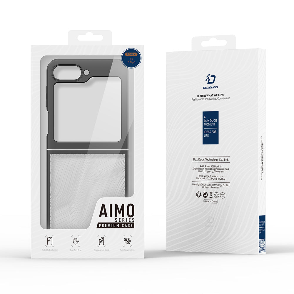 Maska za Samsung Galaxy Z Flip6 F741, DUX DUCIS, Aimo, Crna