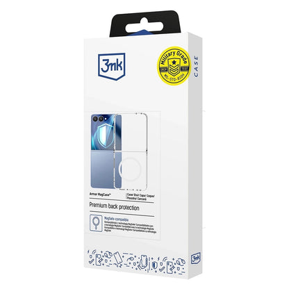 MagSafe futrola za Samsung Galaxy Z Flip7 F766, 3MK, Armor MagCase, Prozirna