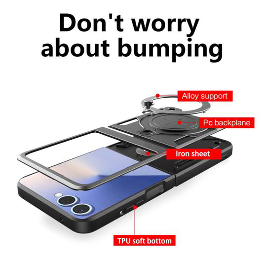 Maska za Samsung Galaxy Z Flip7 F766, Techsuit, CamGuard Pro, Ljubičasta
