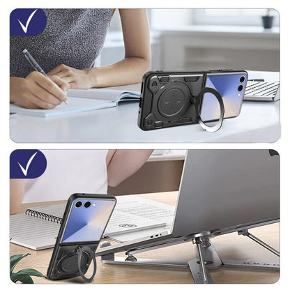 Maska za Samsung Galaxy Z Flip7 F766, Techsuit, CamGuard Pro, Ljubičasta