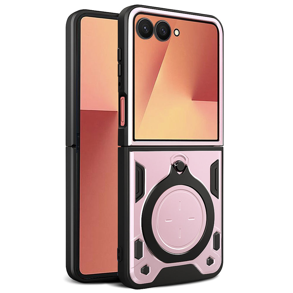 Maska za Samsung Galaxy Z Flip7 F766, Techsuit, CamGuard Pro, Ružičasto Zlatna