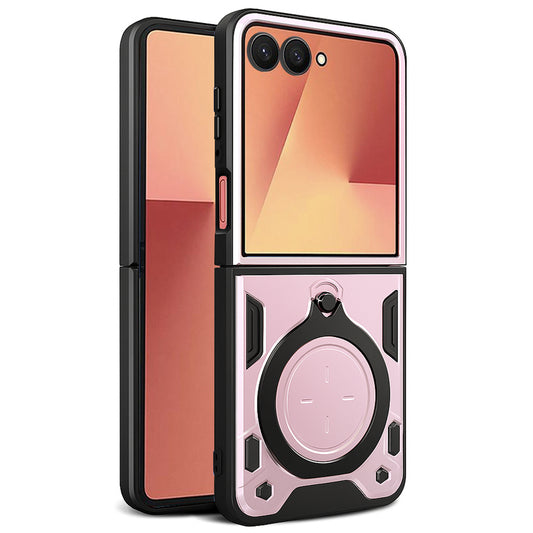Maska za Samsung Galaxy Z Flip7 F766, Techsuit, CamGuard Pro, Ružičasto Zlatna