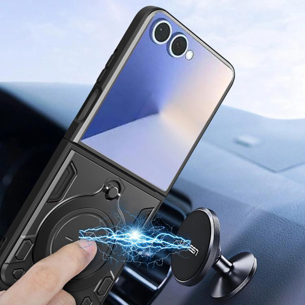 Maska za Samsung Galaxy Z Flip7 F766, Techsuit, CamGuard Pro, Ružičasto Zlatna