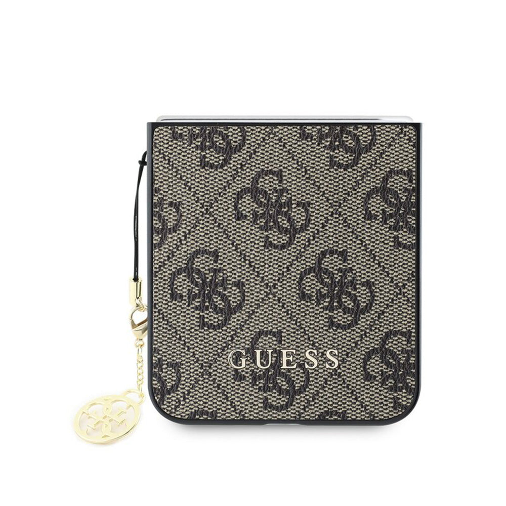 Futrola za Samsung Galaxy Z Flip7 FE F761 / Z Flip6 F741, Guess, 4G Charm, smeđa