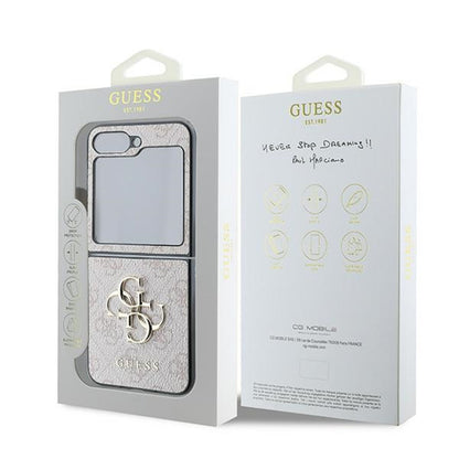 Futrola za Samsung Galaxy Z Flip7 FE F761 / Z Flip6 F741, Guess, 4G Metal Logo, Roza