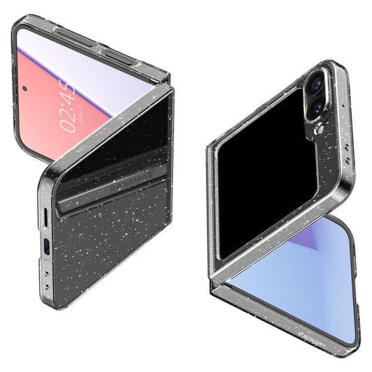 Futrola za Samsung Galaxy Z Flip7 FE F761 / Z Flip6 F741, Spigen, Air Skin Gliiter, Prozirna