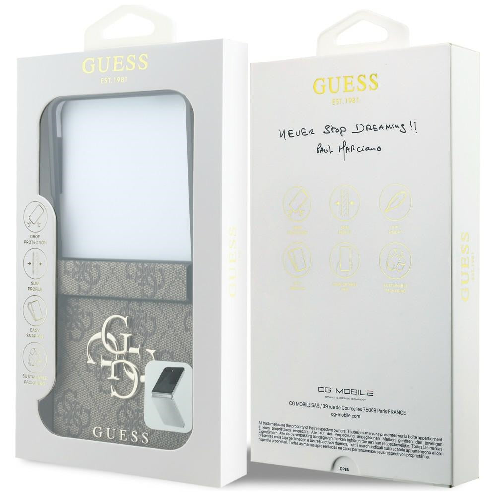 Maska za Samsung Galaxy Z Flip8 F776, Guess, 4G Big Logo, Smeđa