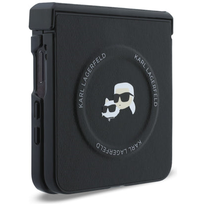 Maska za Samsung Galaxy Z Flip8 F776, Karl Lagerfeld, Karl & Choupette Head Pin, Crna