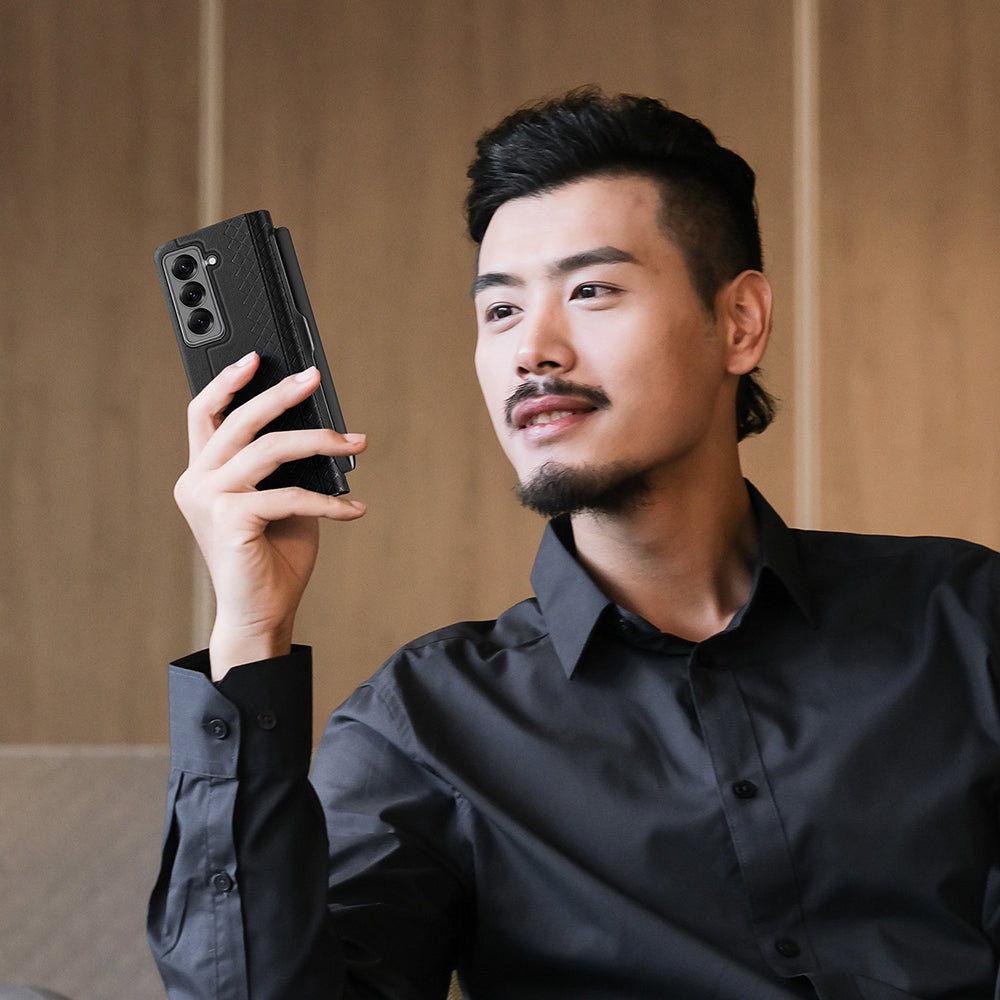Futrola za Samsung Galaxy Z Fold Special, DUX DUCIS, Bril (s držačem za olovku), Crna