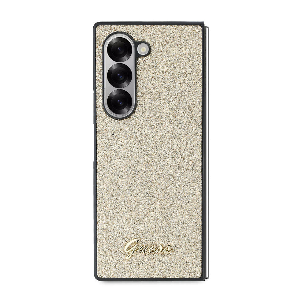 Futrola za Samsung Galaxy Z Fold6 F956, Guess, Glitter Script, Zlatna