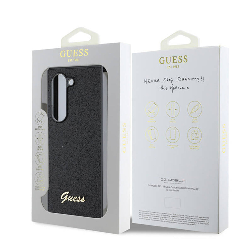Futrola za Samsung Galaxy Z Fold6 F956, Guess, Glitter Script, Crna