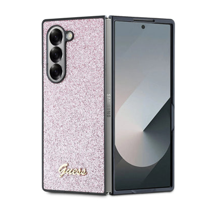 Futrola za Samsung Galaxy Z Fold6 F956, Guess, Glitter Script, Roza