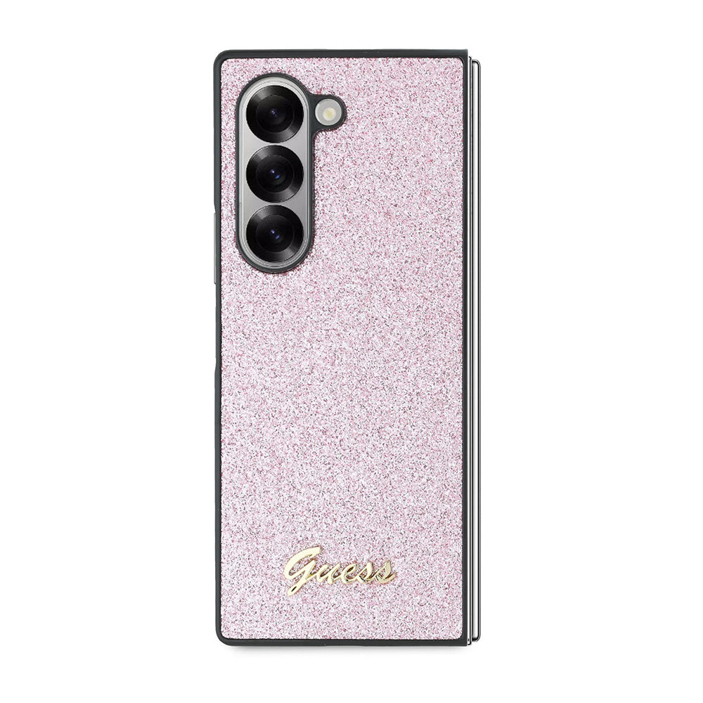 Futrola za Samsung Galaxy Z Fold6 F956, Guess, Glitter Script, Roza