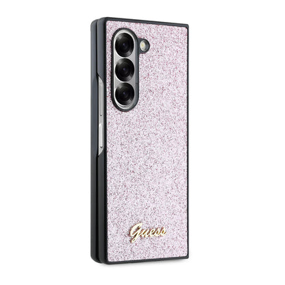 Futrola za Samsung Galaxy Z Fold6 F956, Guess, Glitter Script, Roza