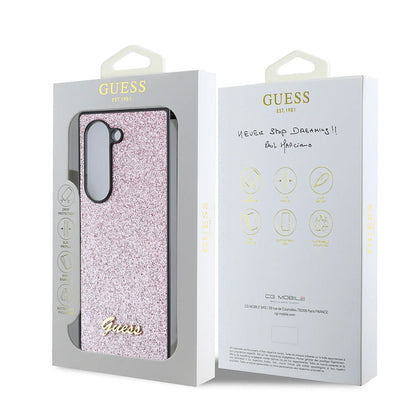 Futrola za Samsung Galaxy Z Fold6 F956, Guess, Glitter Script, Roza