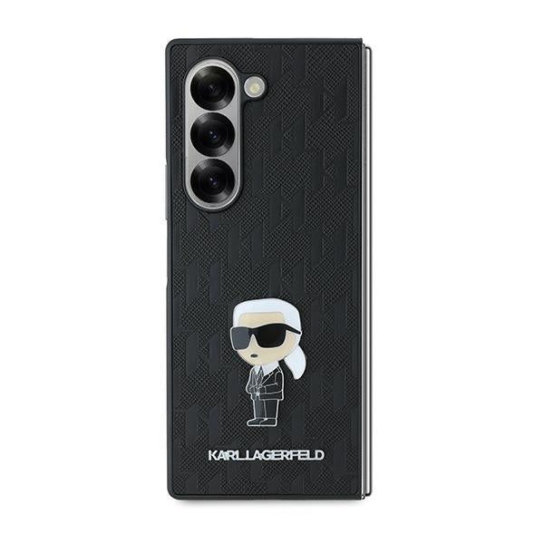 Futrola za Samsung Galaxy Z Fold6 F956, Karl Lagerfeld, Saffiano Monogram Ikonik, Crna