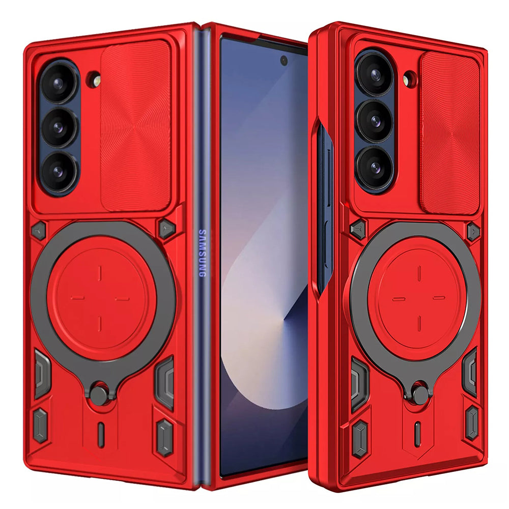 Maska za Samsung Galaxy Z Fold6 F956, Techsuit, CamGuard Pro, Crvena