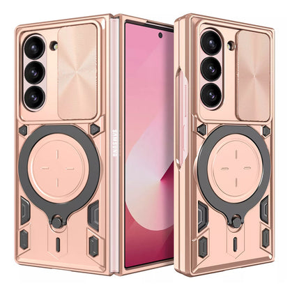Maska za Samsung Galaxy Z Fold6 F956, Techsuit, CamGuard Pro, Ružičasto Zlatna