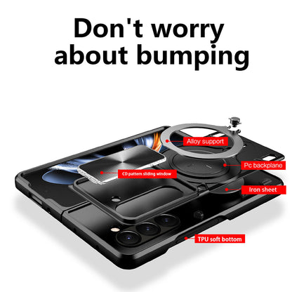 Maska za Samsung Galaxy Z Fold6 F956, Techsuit, CamGuard Pro, Ružičasto Zlatna
