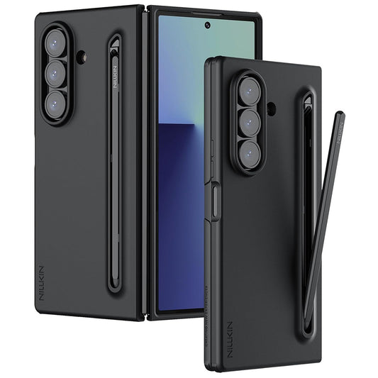 Maska za Samsung Galaxy Z Fold7 F966, Nillkin, Flex Pure s držačem za S-Pen, Crna
