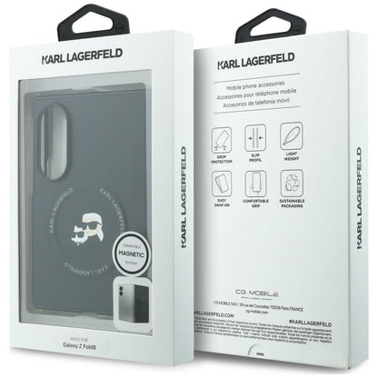Maska za Samsung Galaxy Z Fold8 F971, Karl Lagerfeld, Karl & Choupette Head Pin, Crna