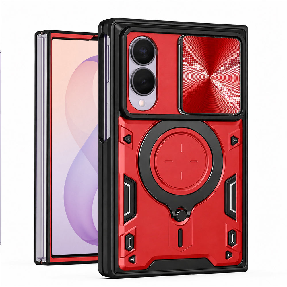 Maska za Samsung Galaxy Z Fold8 F971, Techsuit, CamGuard Pro, Crvena