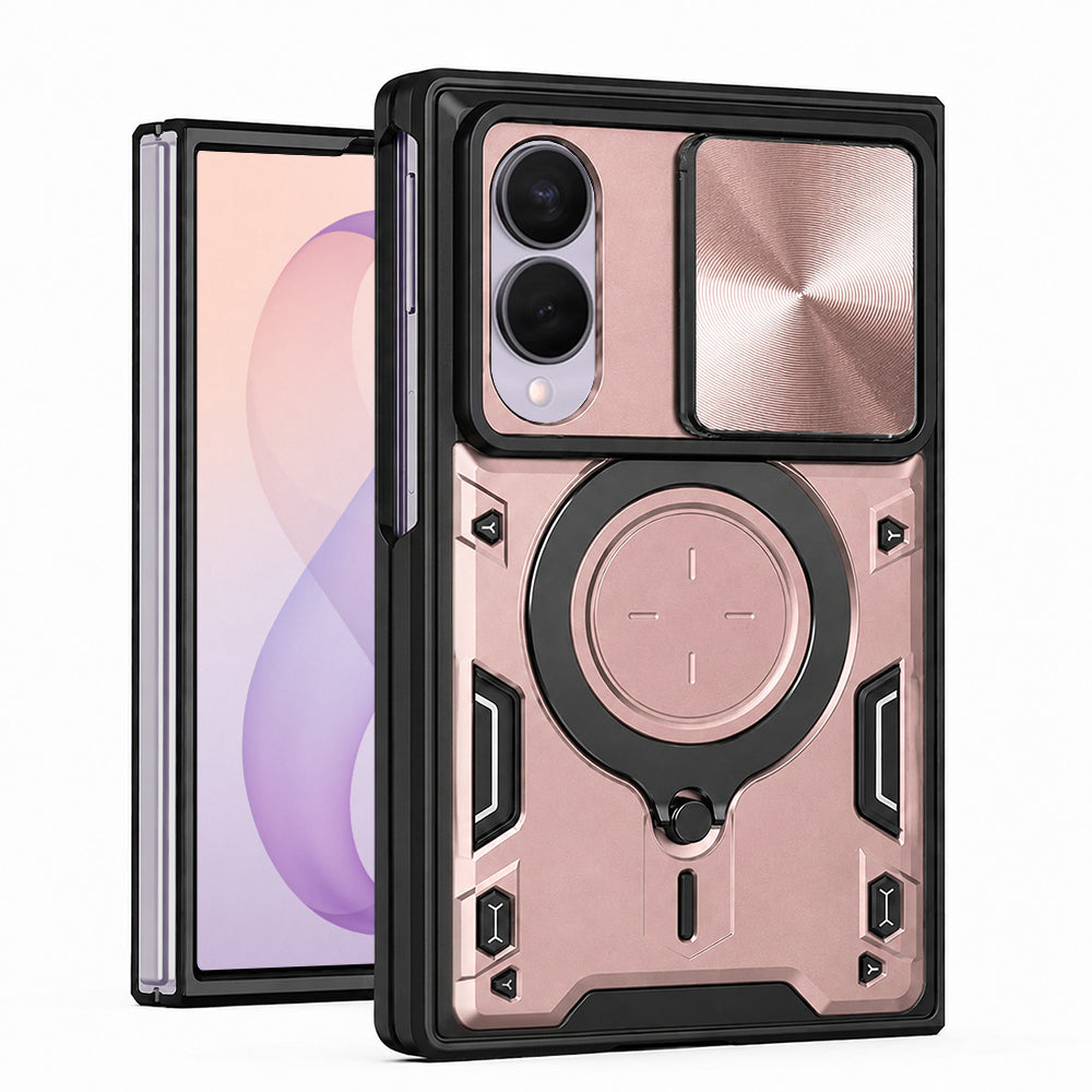 Maska za Samsung Galaxy Z Fold8 F971, Techsuit, CamGuard Pro, Ružičasto Zlatna